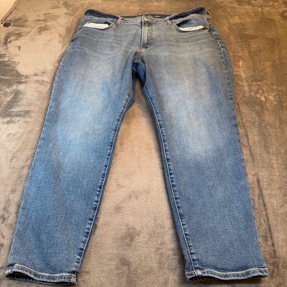 Old Navy Jeans Medium Wash OG Straight Extra Stretch High Rise Womens size 18 - Picture 2 of 12